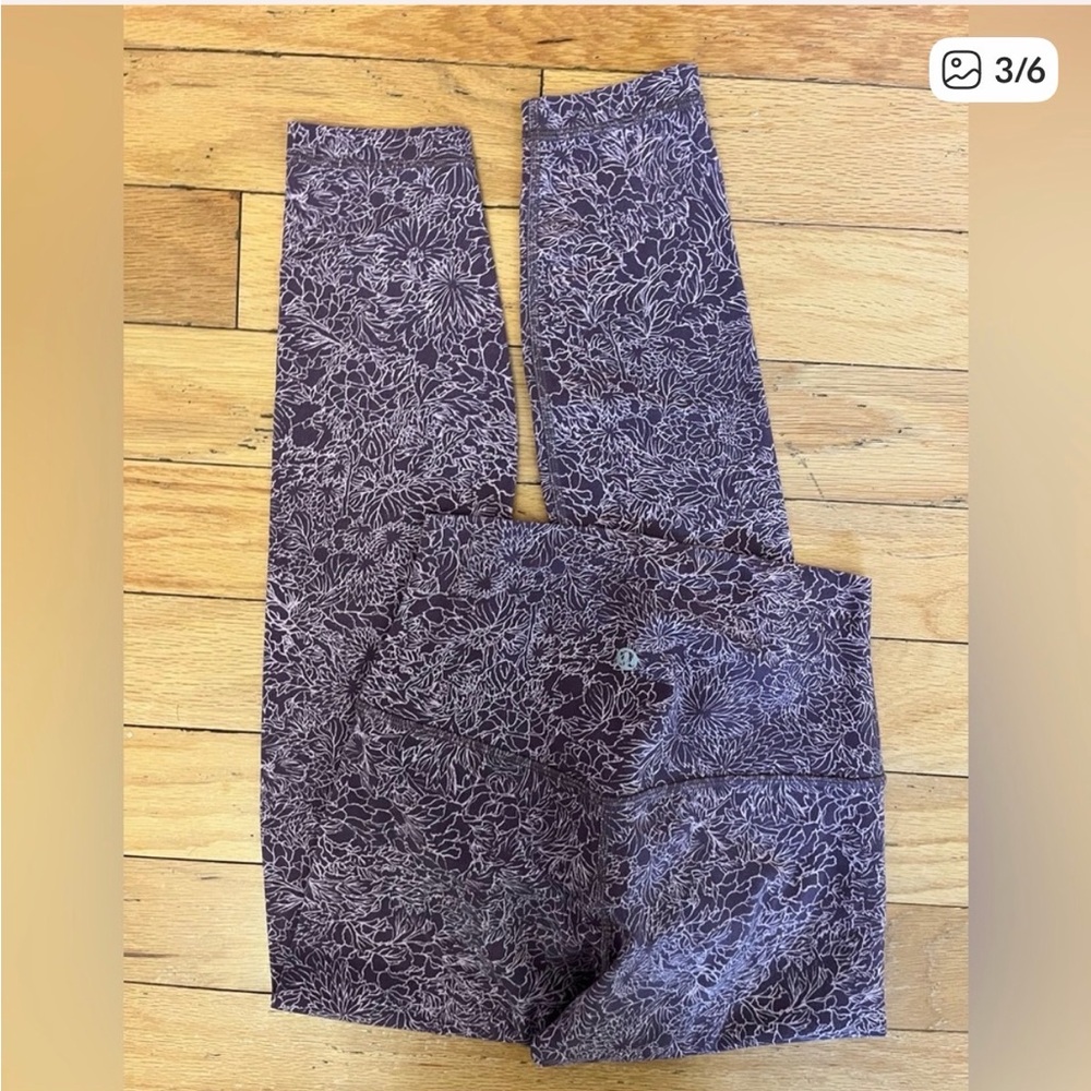 Lululemon Align Pant II 25" Arabesque Antoinette Smoky Quartz Size 4
